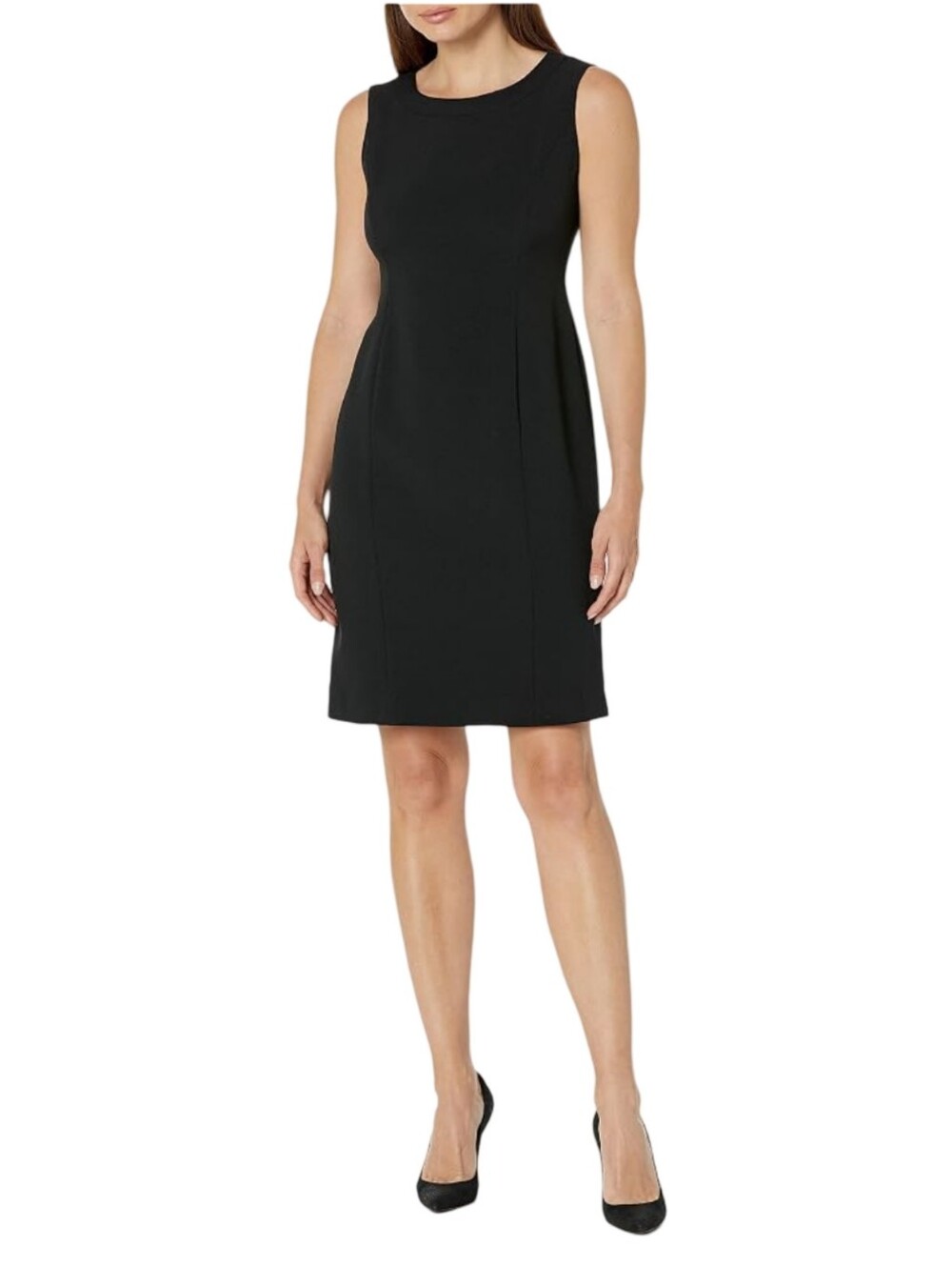 Kasper Black Sheath Dress Cotton Size 8